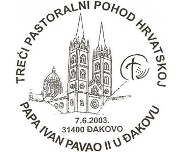 TREĆI PASTORALNI POHOD U HRVATSKOJ - PAPA IVAN PAVAO II U ĐAKOVU