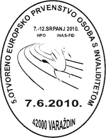 5. OTVORENO EUROPSKO PRVENSTVO OSOBA S INVALIDITETOM<BR>7. - 12. SRPANJ 2010.