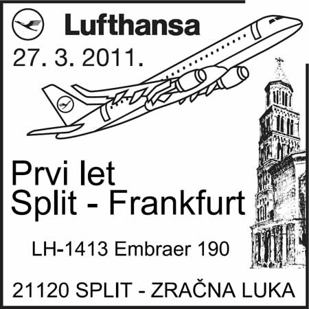 Prvi let Split - Frankfurt LH-1413 Embraer 190